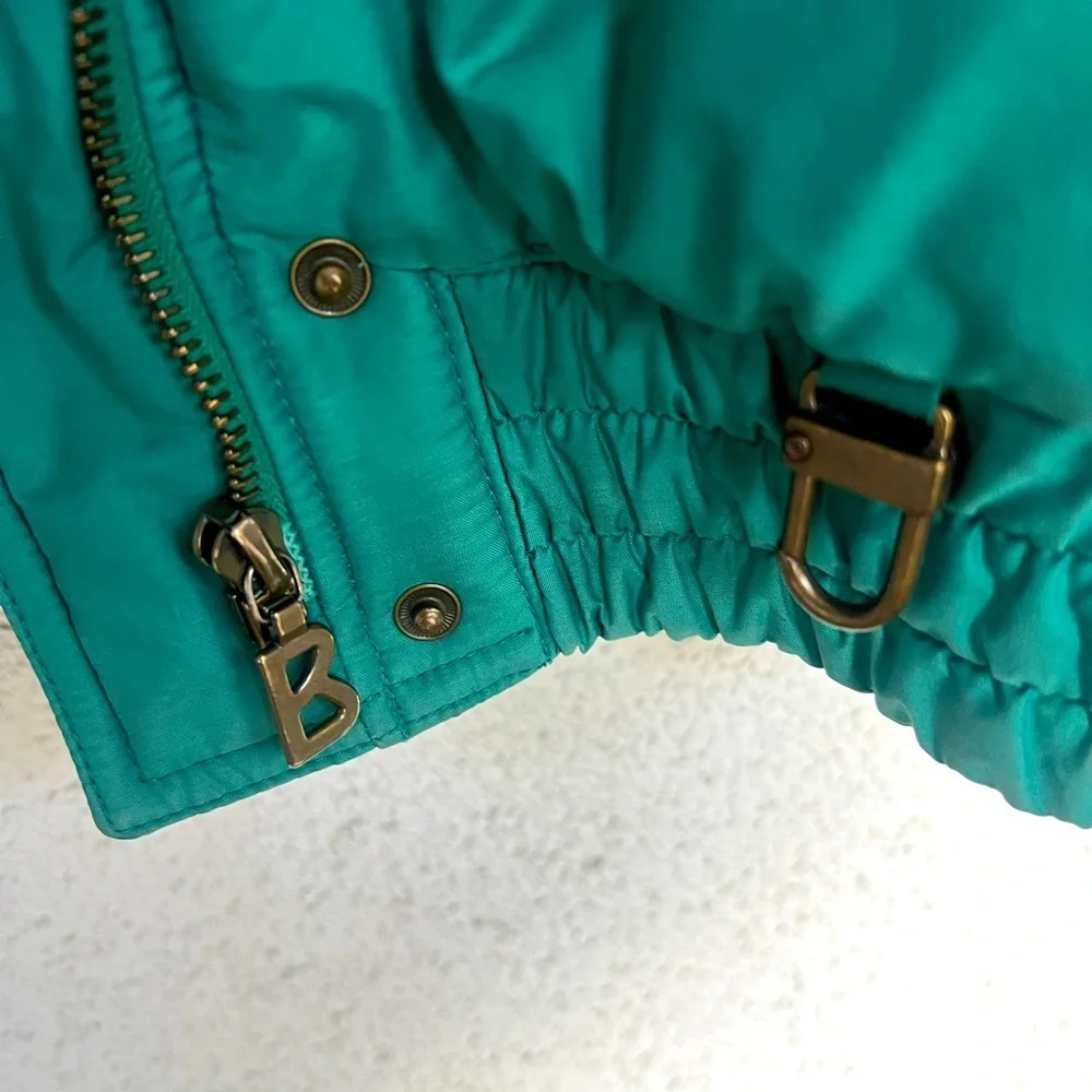 Bogner womens ski jacket size 10 emerald green vintage style bomber jacket